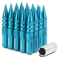 Universal Aluminum Lug Nuts M12x1.5 Extended Spike 20pc - Light Blue
