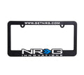 NRG License Plate Frame White with blue