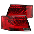 Fits 05-08 Audi A6 S6 Rear Tail Light Lamp Housing Red Clear Lens Pair