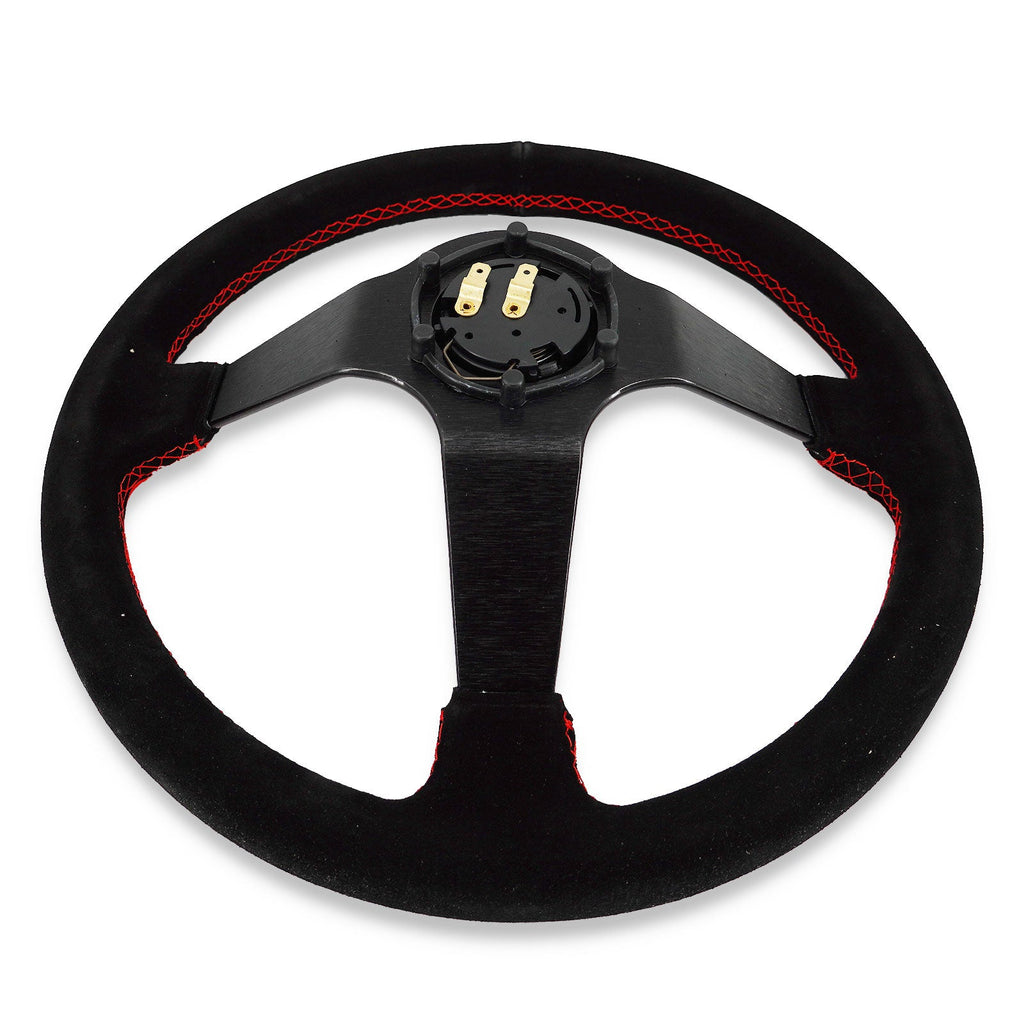Japan 350mm Steering Wheel + Short Hub Adapter Kit For Mazda Miata RX-7 RX-8 MX-3 MX-6