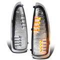 00-07 Ford F-250 F-350 Towing Mirror Side Lights - Chrome/Amber LED