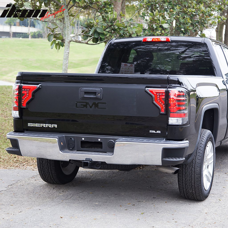 2014-2019 GMC Sierra CR Style Red Replacement LED Tail Lights Lamps