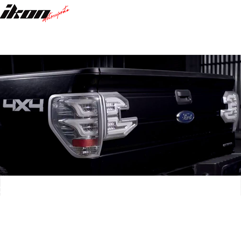 Fits 09-14 Ford F150 Sequential Tail Lights Clear Lens Housing