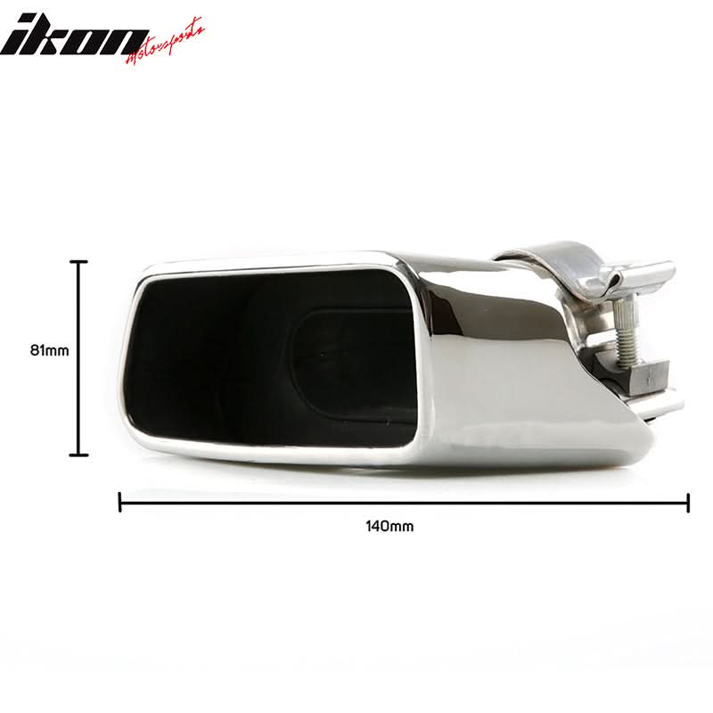 Universal Exhaust Muffler Pipe Tips Chrome Stainless Steel Pair 2PC