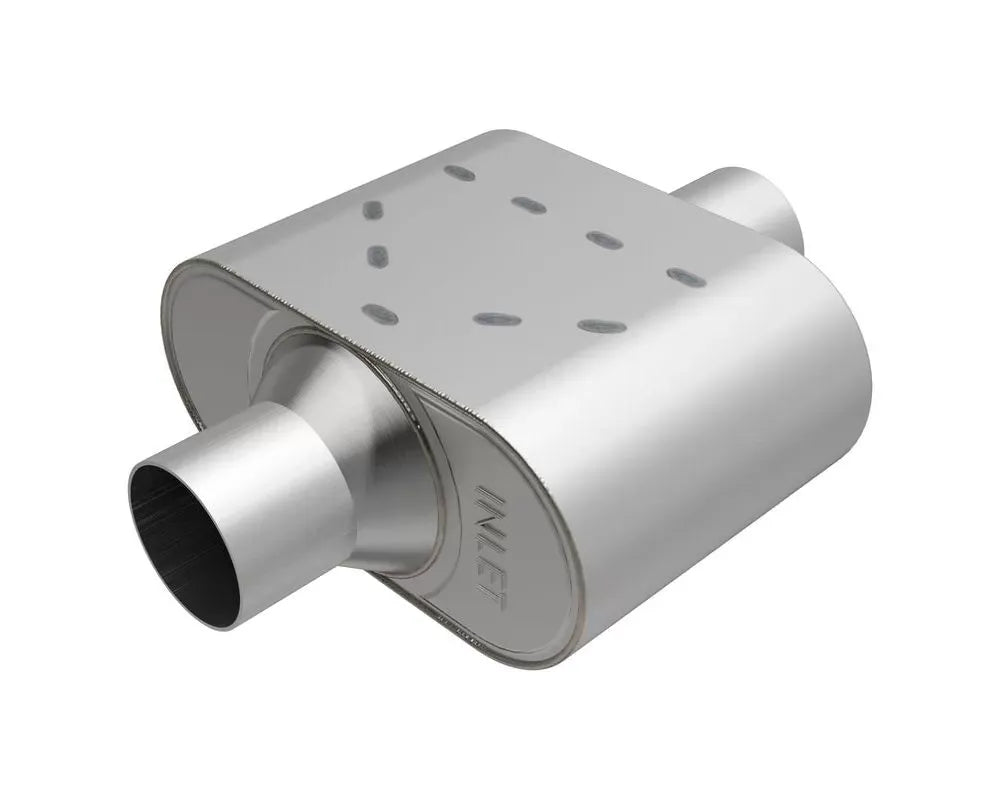 MagnaFlow Rumble Oval Chambered Exhaust Muffler 13"x4.25"x9.5" 2.5"/2.5" C/C