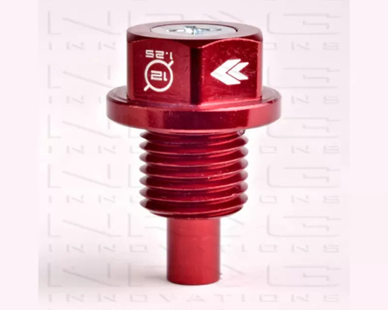 NRG Red Metal M12 x 1.25 Magnetic Oil Drain Plug Universal