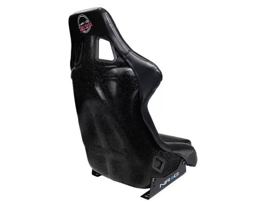 NRG Frp Bucket Seat Prisma ed Pearlized Back All Black Pvc Vegan Material Large