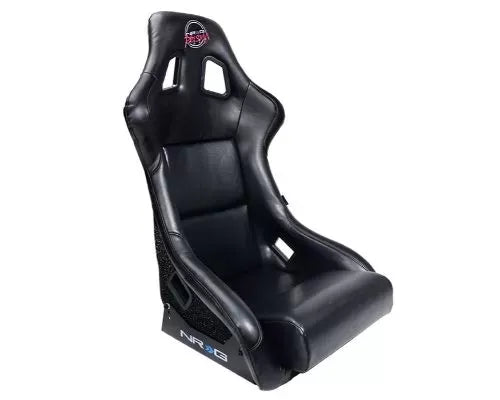 NRG Frp Bucket Seat Prisma ed Pearlized Back All Black Pvc Vegan Material Large