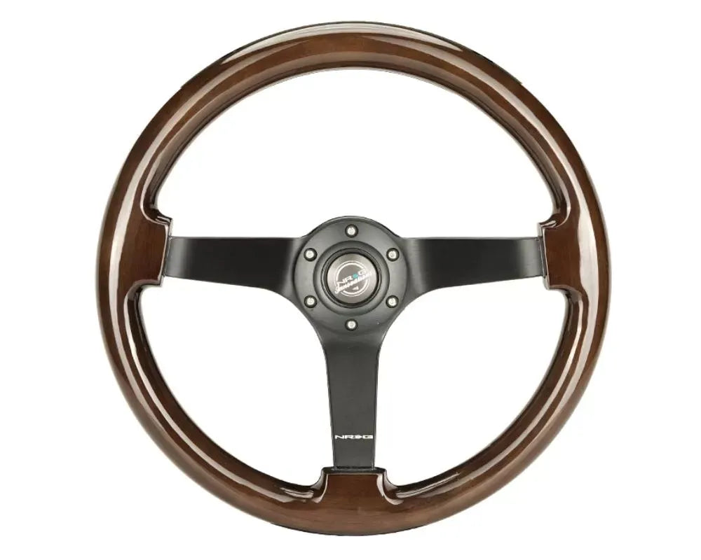 NRG 350mm Classic Dark Wood Grain Wheel 3" Deep