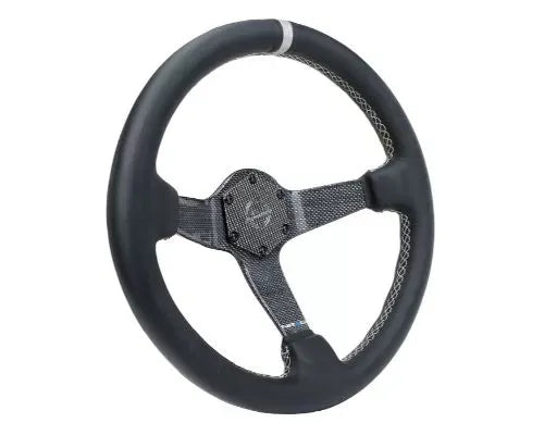 NRG Carbon Fiber Steering Whl 350MM Gold Carbon Fiber Gold Stiching Gold Center Mark Leather