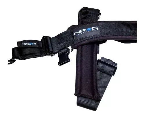 NRG Sfi 16.1 5Pt 3 Inch Seat Belt Harness / Latch Link - Black