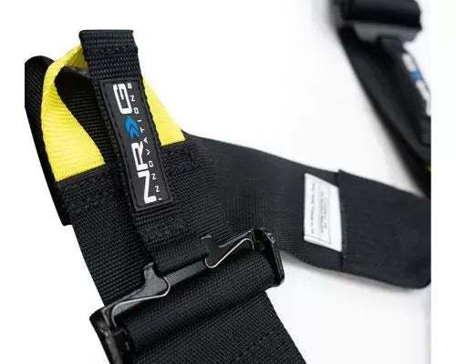 NRG Fia Approved 6Pt 2 Inch Shoulder Belt For Hans Device. Rotary Cam Lock Buckle, 3" Waist Belt And Crutch Belt - Black