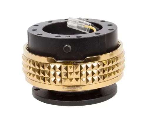 NRG Quick Release Kit - Black Body - Chrome Gold Pyramid Ring
