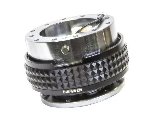 NRG Quick Release Kit - Gunmetal Body - Black Pyramid Ring