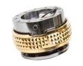 NRG Quick Release Kit - Gunmetal Body - Chrome Gold Pyramid Ring