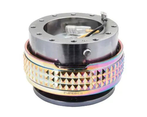 NRG Quick Release Kit - Gunmetal Body - Neochrome Pyramid Ring