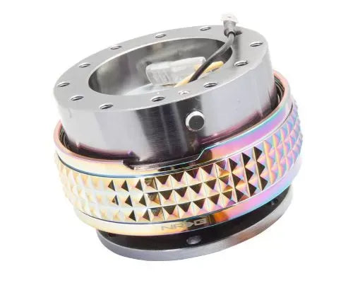 NRG Quick Release Kit - Gunmetal Body - Neochrome Pyramid Ring