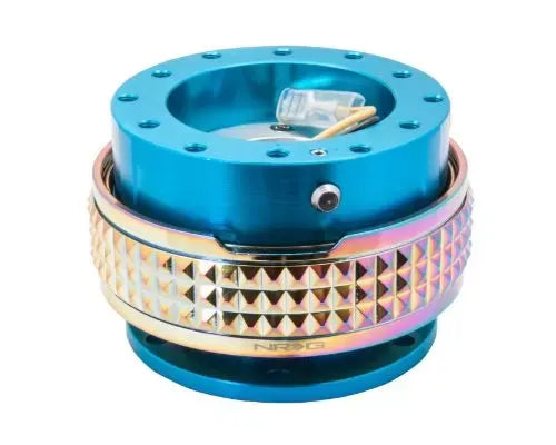 NRG Quick Release Kit - New Blue Body - Neochrome Pyramid Ring