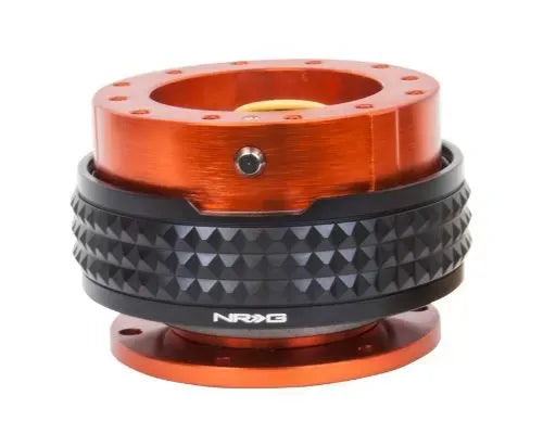 NRG Quick Release Kit - Orange Body - Black Pyramid Ring