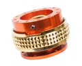 NRG Quick Release Kit - Orange Body - Chrome Gold Pyramid Ring