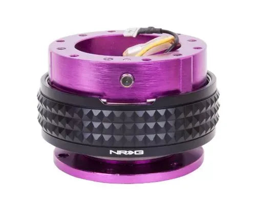 NRG Quick Release Kit - Purple Body - Black Pyramid Ring