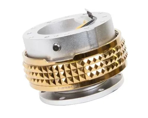 NRG Quick Release Kit - Silver Body - Chrome Gold Pyramid Ring