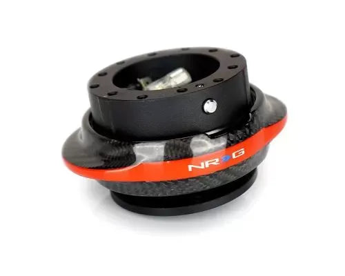 NRG Quick Release Kit - Black Body - Carbon Fiber Red Ring
