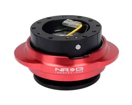 NRG Quick Release Kit - Black Body - Shinny Red Oval Ring