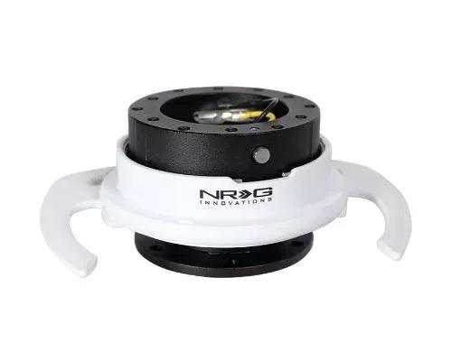 NRG Quick Release Kit - Black Body - White Ring W- Handles