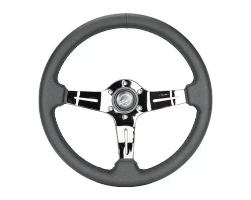 NRG Light Weight Gaming Steering Whl composits And Black Chrome Spoke Slits