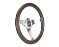 NRG Classic Wood Grain Whl - 350MM 3 Chrome Silver Spokes Oak Color Wood