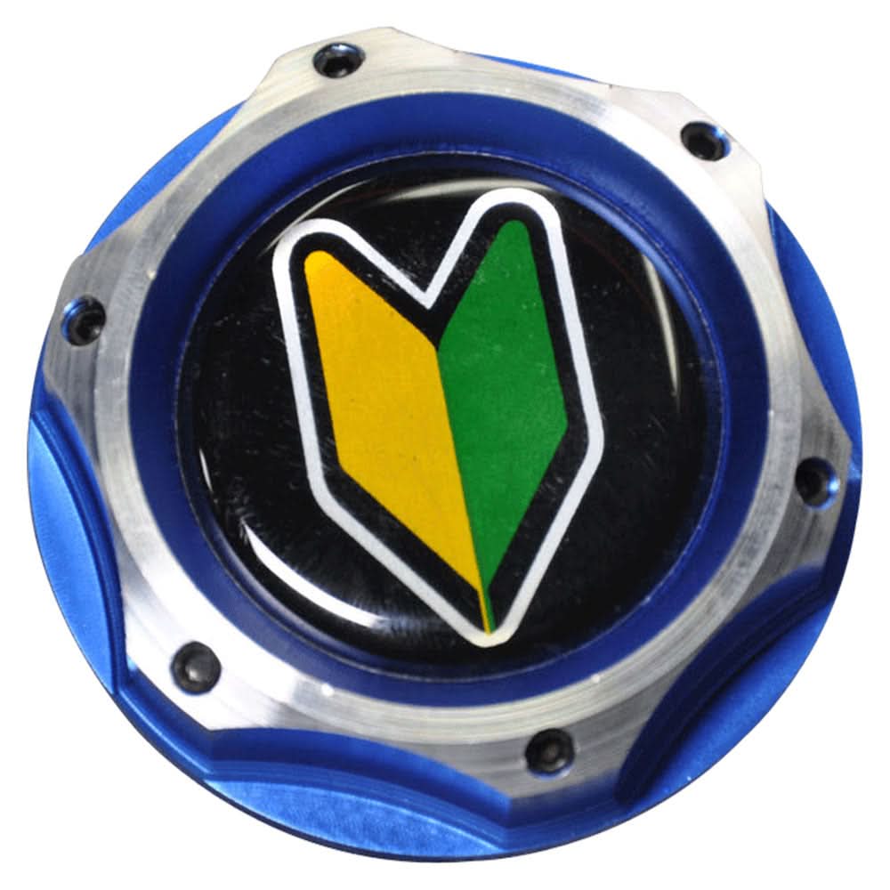 Fits Civic Acura RSX Blue 2 Tone Beginner Badge Engine Oil Filler Cap