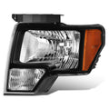 2010-2014 Ford F-150 OE Style Black Housing Headlights - Left