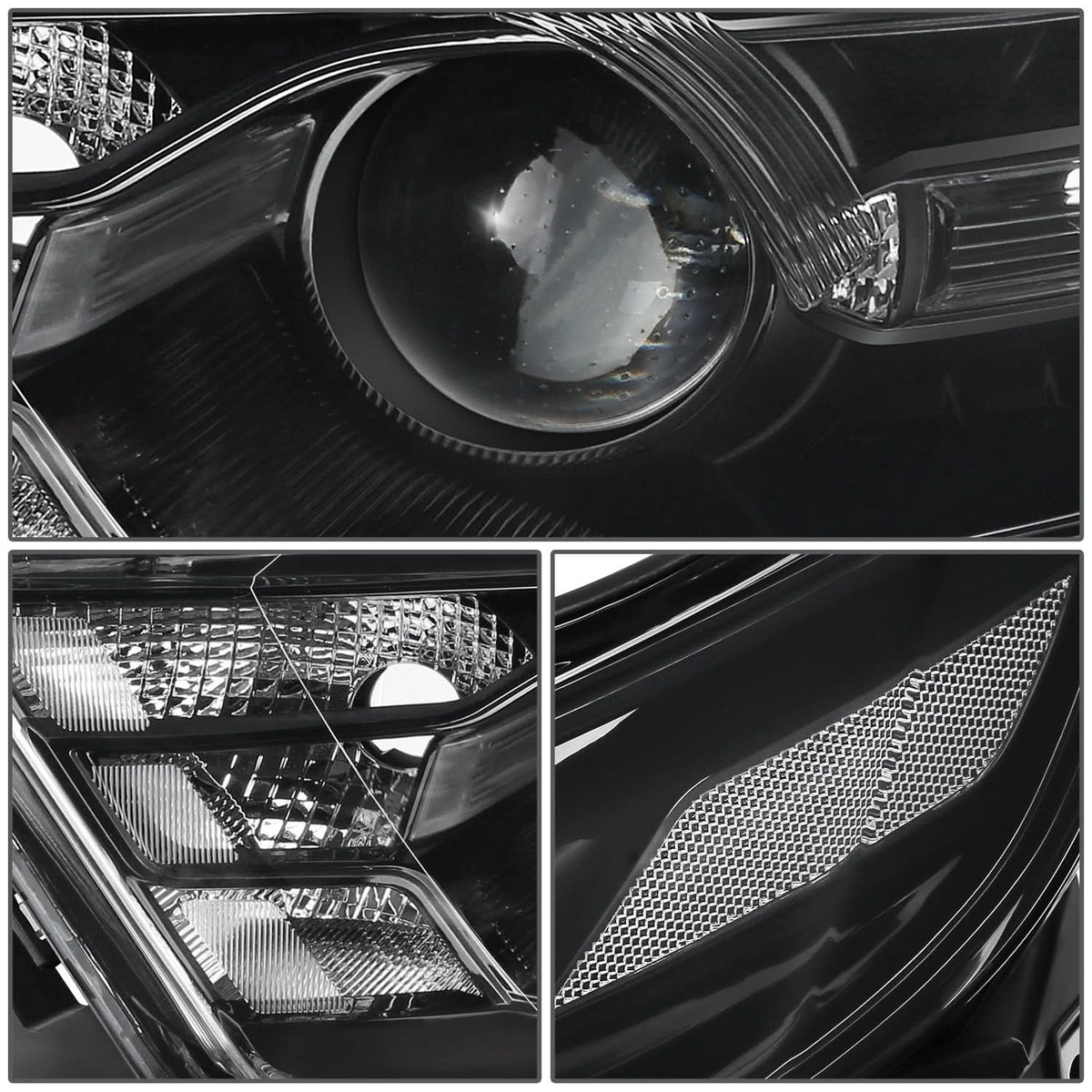 13-19 Ford Taurus OE Style Halogen Headlights Black Housing Clear