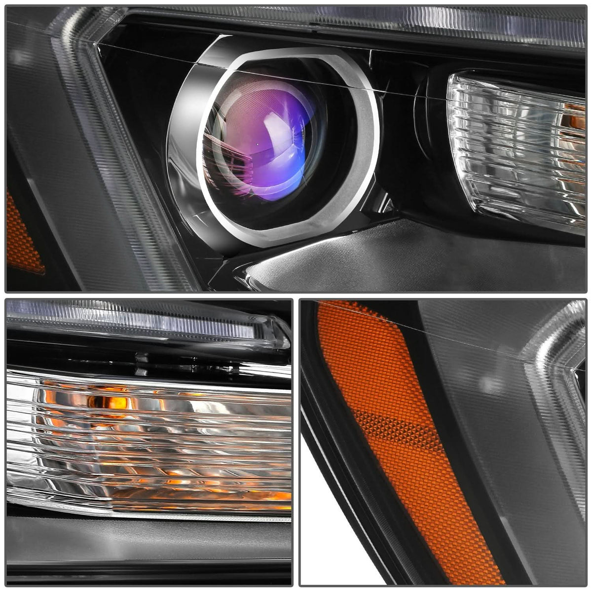 2013-2016 GMC Acadia Projector Headlights - Right Side Black Housing
