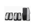 NRG Black with Silver Carbon Manual Brushed Aluminum Sport Pedal Universal