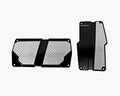 NRG Black with Silver Carbon Automatic Brushed Aluminum Sport Pedal Universal