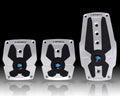 NRG Silver Manual Brushed Aluminum Sport Pedal with Black Rubber Inserts Universal