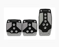 NRG Black with Silver Carbon Manual Aluminum Sport Pedal Universal