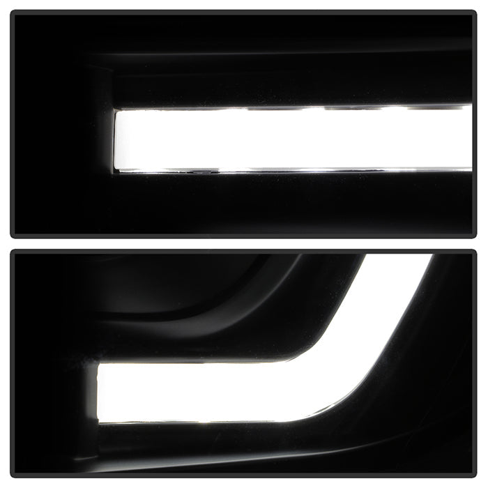 SPYDER xTune 12-15 Toyota Tacoma Light Bar DRL Projector Headlights - Black Smoke (PRO-JH-TTA12-LBDRL-BSM) 9037559