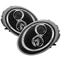 Spyder Porsche 911 997 2005-2009 Projector Headlights Halogen Model DRL LED Blk PRO-YD-P99705-DRL-BK 5080134