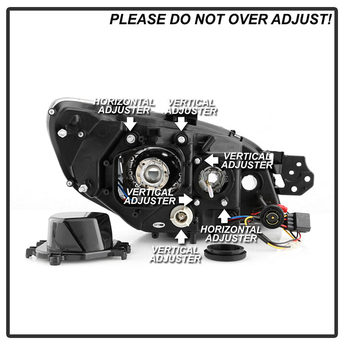 Spyder Subaru WRX 2006-2007 Projector Headlights - Halogen Only - Black PRO-YD-SWRX06-LBDRL-BK 5083920