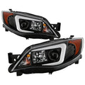 Spyder Subaru WRX 08-09 Projector Headlights - Halogen Model Only - Black PRO-YD-SWRX08-LBDRL-BK 5083944