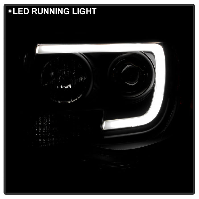 Spyder Toyota Tacoma 05-11 Projector Headlights - Light Bar DRL - Black PRO-YD-TT05V2-LB-BK 5084514