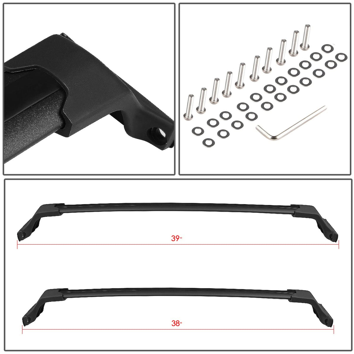 2016-2018 Buick Envision Roof Rack Cross Bars Aluminum