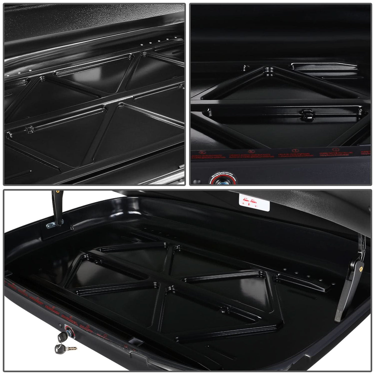 Universal Roof Rack Cross Bars + Cargo Box Set - 120CM Black