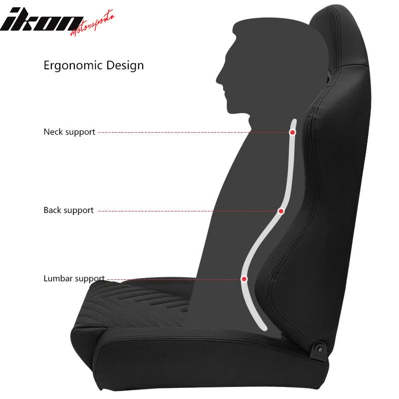 Universal Pair Reclinable Racing Seat with Dual Slider