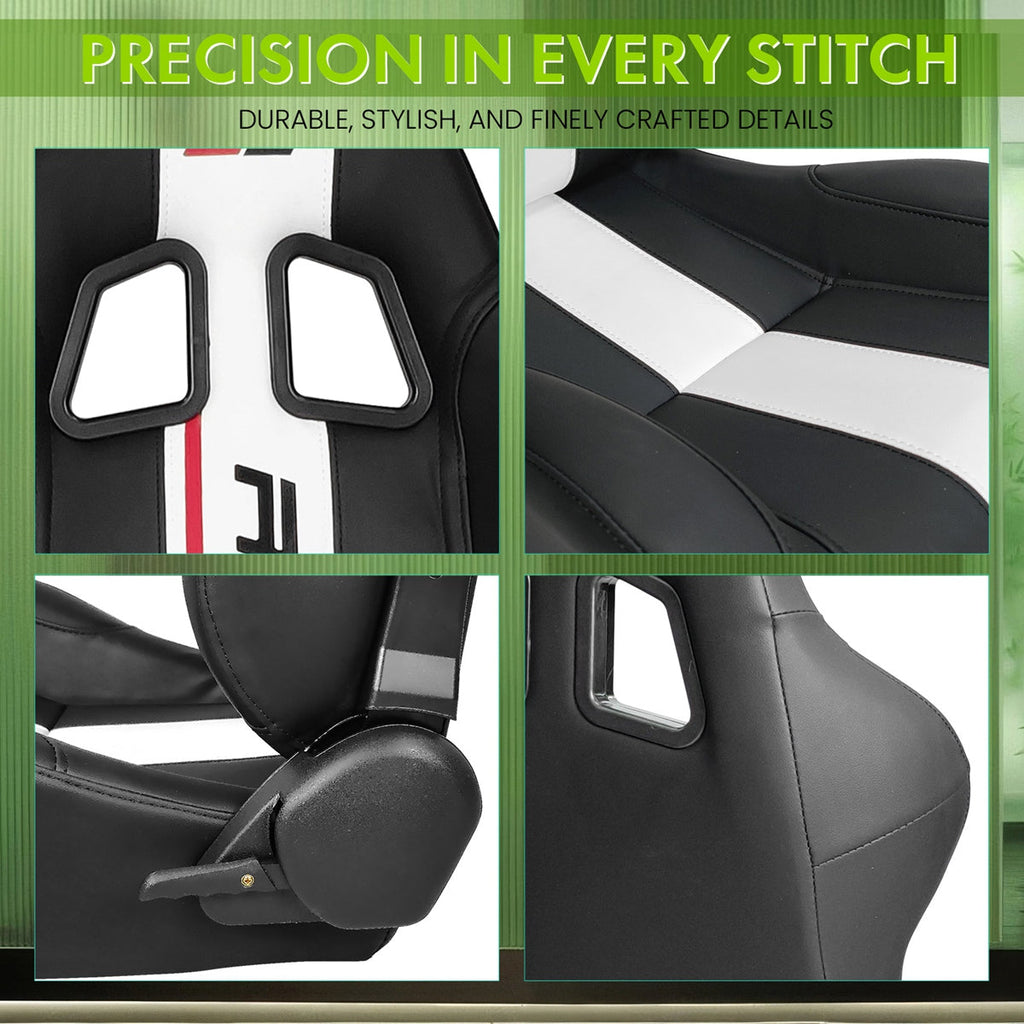 Universal Reclinable Left Driver Side Racing Seat Dual Slider