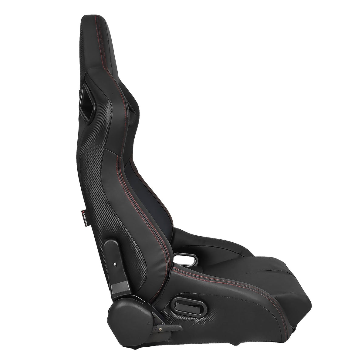 Universal Reclinable Bucket Racing Seat Dual Slider PU Carbon Leather
