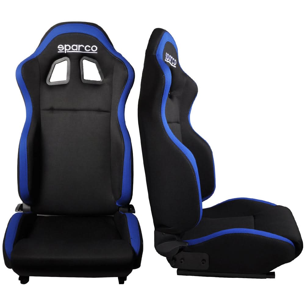 Universal JDM Style Black Blue Racing Seats Cloth
